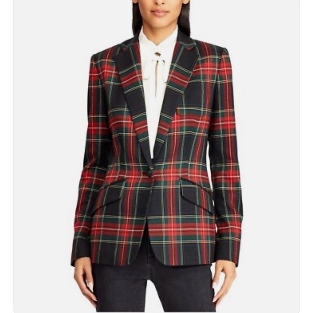 ** RALPH LAUREN TARTAN PLAID
PINTEREST RUNWAY CLASSIC CLUB
BLAZER JACKET 8 - Picture 2 of 9